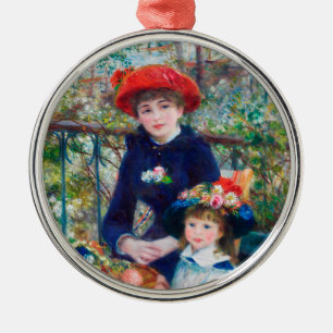 Twee zussen - Renoir Impressionist Painting 1881 Metalen Ornament