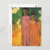 Twee zussen van Paul Gauguin,  Kunst Briefkaart (Voorkant / Achterkant)