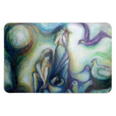 Twee zussen, vogels en Natuur Magneet (Horizontaal)