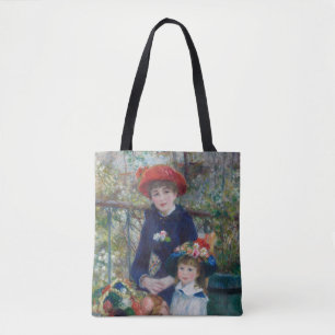 Twee zusters op het terras van Renoir Draagtas