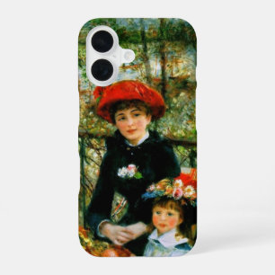 Twee zusters op het terras van Renoir iPhone 16 Hoesje