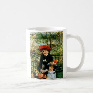 Twee zusters op het terras van Renoir Koffiemok