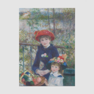 Twee zusters op het terras van Renoir Tissuepapier