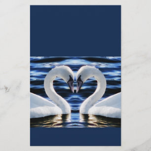 Twee zwanen briefpapier