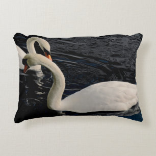 Twee zwanen decoratief kussen