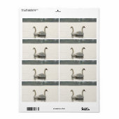Twee zwanen etiket (Full Sheet)