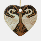 Twee Zwans door Walter Crane illustratie Keramisch Ornament (Achterkant)