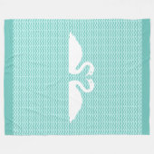 Twee Zwans en het Patroon van de Wavy Fleece Deken (Voorkant (Horizontaal))