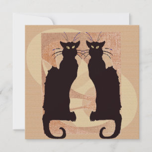 Twee zwarte katten