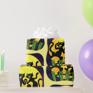 Twee zwarte katten cadeaupapier