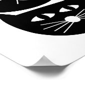 Twee zwarte katten poster (Hoek)