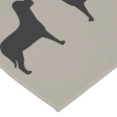 Twee zwarte labrador honden medium tafelloper (Hoek)