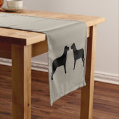 Twee zwarte labrador honden medium tafelloper (Voorbeeld)