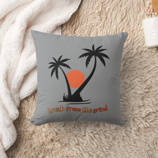 Twee zwarte palmen BFTG kussen (Deken)