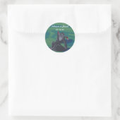 Twee zwarte zwemmen Aangepaste Datum ticker Ronde Sticker (Tas)