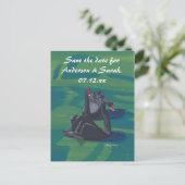 Twee zwarte zwemmen sparen de Briefkaarten van de  (Staand voorkant)