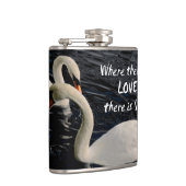 Twee zwemmen op het meer heupfles (Rechts)