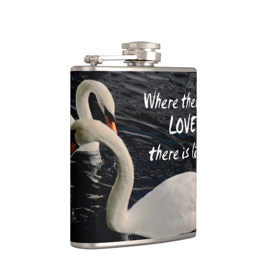 Twee zwemmen op het meer heupfles (Rechts)