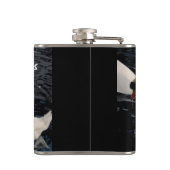 Twee zwemmen op het meer heupfles (Achterkant)