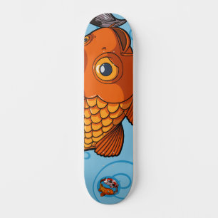 Twee zwemvisvriendelijke Cartoon Koi Carp Skateboard