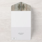 Tweebarndeuren Landbruiloft All In One Uitnodiging (Buitenkant)