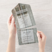 Tweebarndeuren Landbruiloft All In One Uitnodiging (Afscheurbaar)