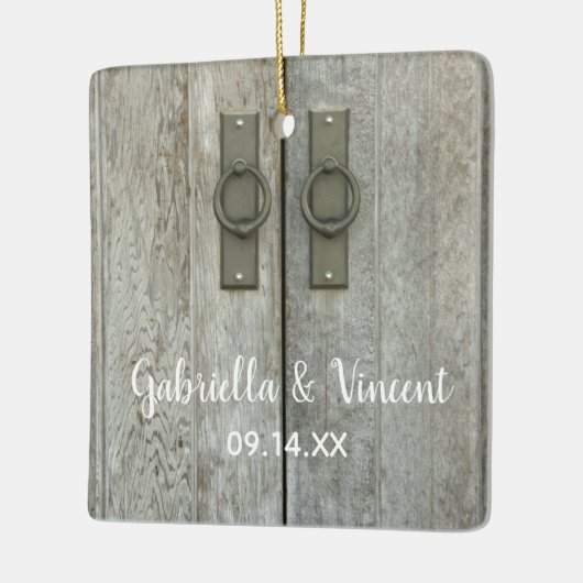 Tweebarndeuren Landbruiloft Keramisch Ornament (Links)