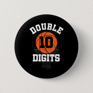 Tweecijferige verjaardagsdecorations Boy 10th Bask Ronde Button 5,7 Cm