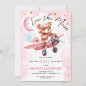 TWEED de Maan | 2e verjaardag Roze meisje Kaart (Voorkant)