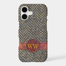 Tweed et cuir à monogramme classique en herringbon