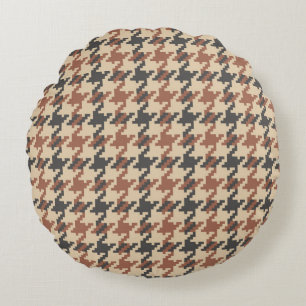Tweed Goose Foot Pattern Rond Kussen