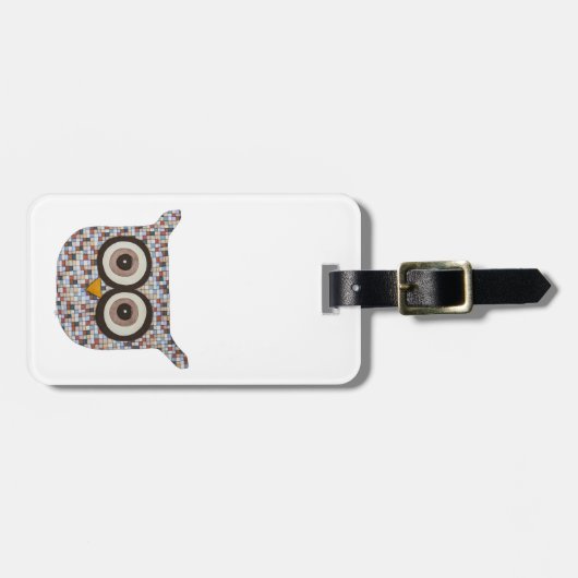 Tweed Owl Bagagelabel (Voorkant horizontaal)