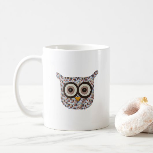 Tweed Owl Coffee Mug (Avec donut)