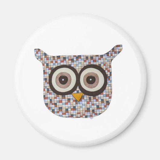Tweed Owl Magnet (Devant)