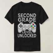 Tweede 2e Gradenniveau Onvergrendelde videogame Te T-shirt (Design voorkant)