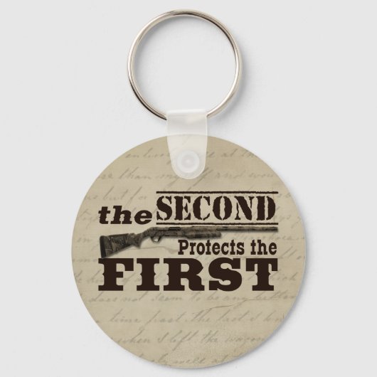 Tweede amendement Bescherming eerste amendement Sleutelhanger (Voorkant)