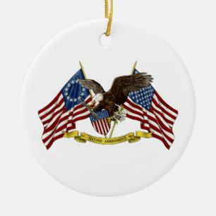 Tweede amendement Liberty Eagle Keramisch Ornament