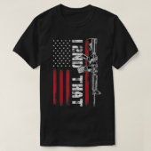 Tweede amendement: Pistool Amerikaanse vlag T-shirt (Design voorkant)