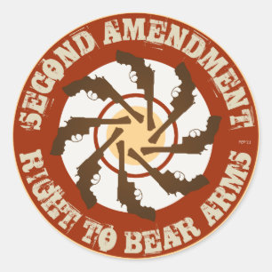 Tweede amendement ronde sticker