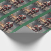 Tweede Amendement Santa Funny Christmas Cadeaupapier (Hoek)