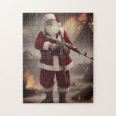 Tweede Amendement Santa Funny Christmas Legpuzzel (Verticaal)