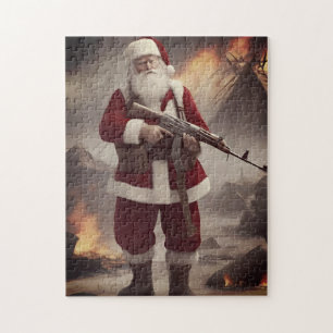 Tweede Amendement Santa Funny Christmas Legpuzzel