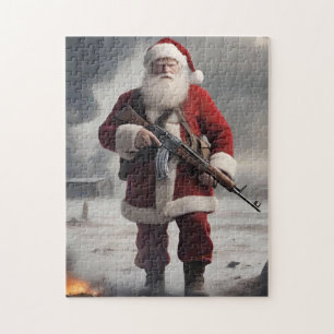 Tweede Amendement Santa Funny Christmas Legpuzzel