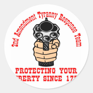Tweede amendement ter bescherming van de vrijheid ronde sticker