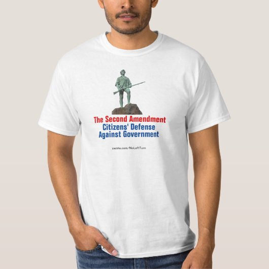 Tweede amendement: Verdediging tegen de regering T-shirt (Voorkant)