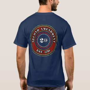 Tweede amendement Voorzijde en achterzijde T-shirt