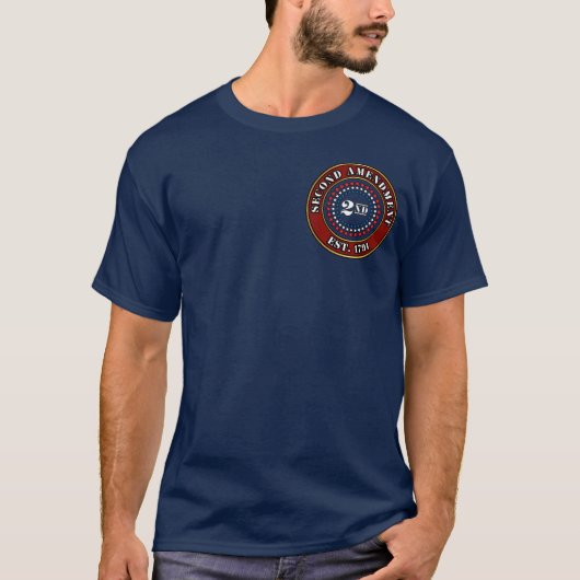 Tweede amendement Voorzijde en achterzijde T-shirt (Voorkant)