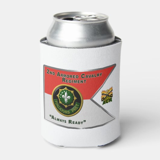 Tweede Armored Cavalry Regiment Guidon Blikjeskoeler (Blikje Voorkant)