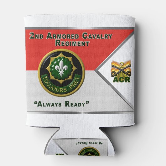 Tweede Armored Cavalry Regiment Guidon Blikjeskoeler (Achterkant)