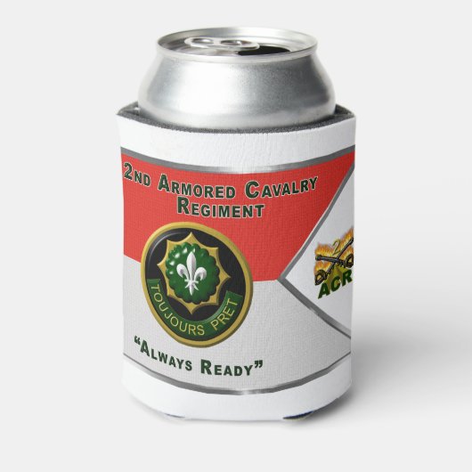 Tweede Armored Cavalry Regiment Guidon Blikjeskoeler (Blikje Achterkant)